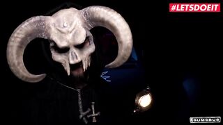 Halloween crazy party with German teen babe – Bums Bus